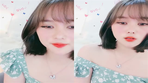 短发清纯美少女下海首秀！烈焰红唇甜美诱人，娇羞初尝禁果滋味